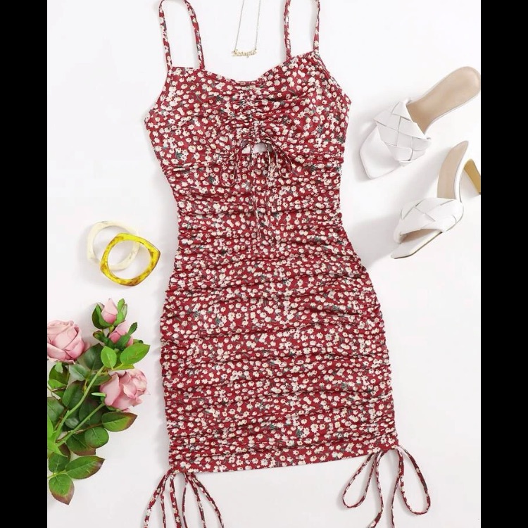 Floral Drawstring Mini